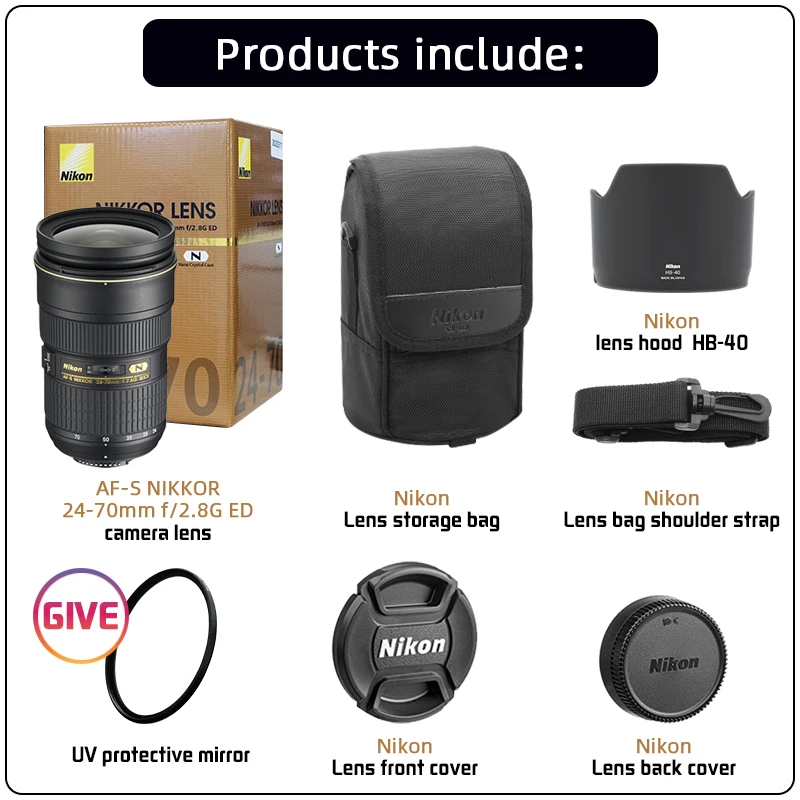 Nikon AF-S 24-70mm f/2.8G ED Lens NIKKOR full-frame digital