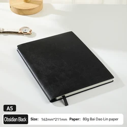 Deluxe Eco - Friendly Leather Journal - Elegant Travel Writing Pad with Pen Holder for Business & Creativity (Black)