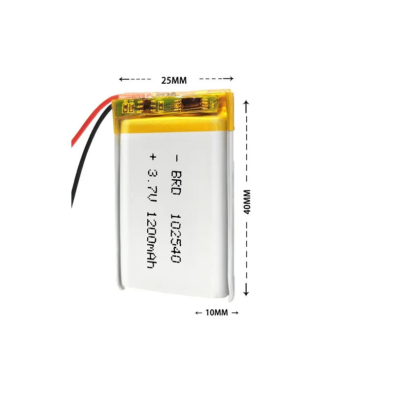 102540 3.7V 1200mAh Rechargeable Li-Polymer Li-ion Battery For Mp3 Mp4 Mp5 Toys DVR GPS PDA Tools LED Ligts Lamps 982438 102541 power tool battery rechargeable lithium batteries