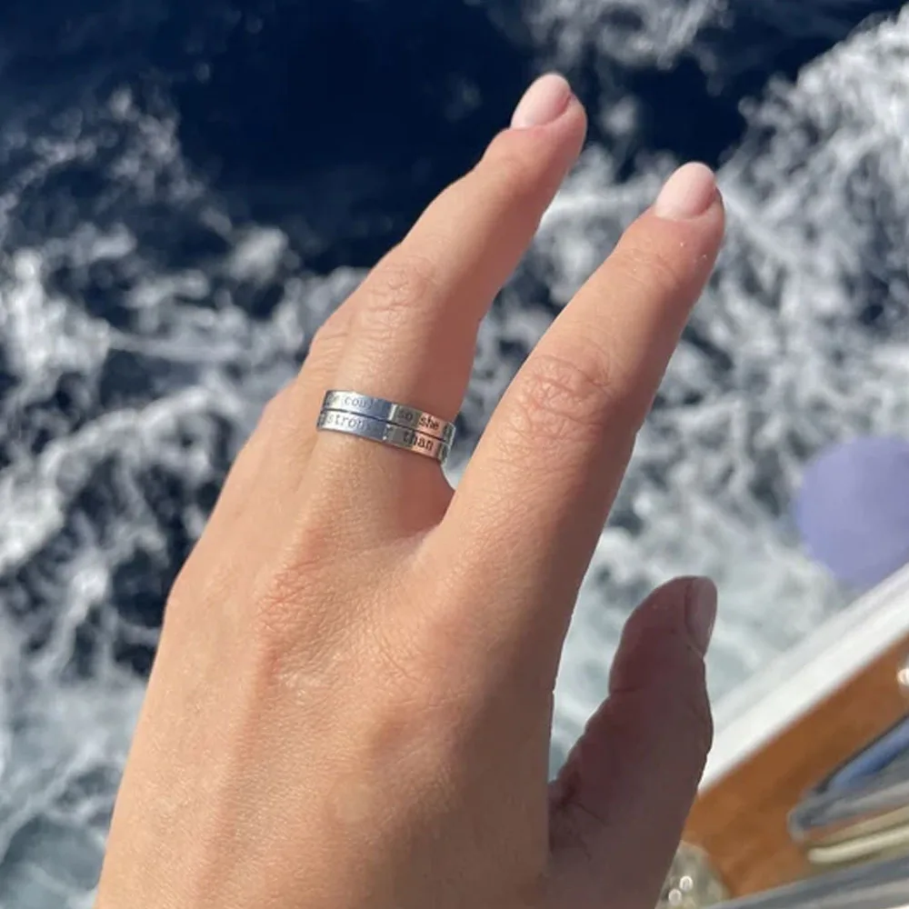 Fashion Stainless Steel Finger Rings For Women Men Engagement Gift