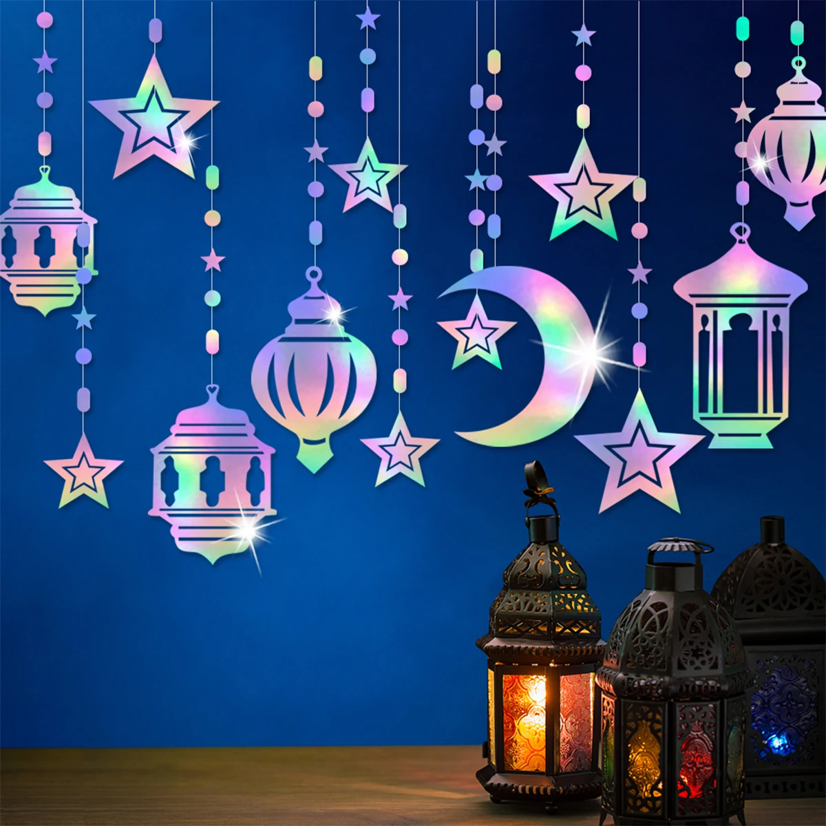 

Украшения на Рамадан Moon Star подвесной кулон EID Mubarak Декор для дома Рамадан Kareem Ислам Мусульманский вечерние Eid Al Adha подарки 2023