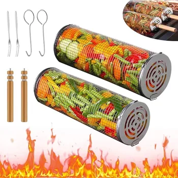 Rolling Grill Basket Set 1