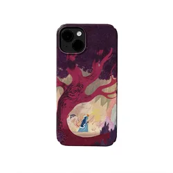 Magic Forest Wine Red Illustration Shockproof Protective Hard Acrylic Case - iphon16 PRO