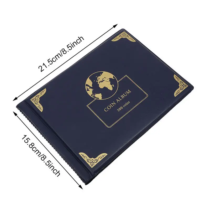 Coin Collection Supplies Holder Book for Collectors, 300 Bags Coin Collector Organizer Storage Box Case Album for 20/25/27