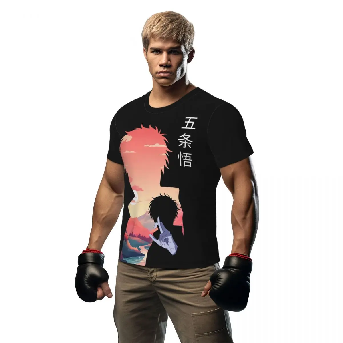 

Satoru Gojo Anime Art Sportswear T-Shirt Summer Silhouette Manga Vintage T-Shirts Harajuku Tshirt For Men Graphic Tops Plus Size