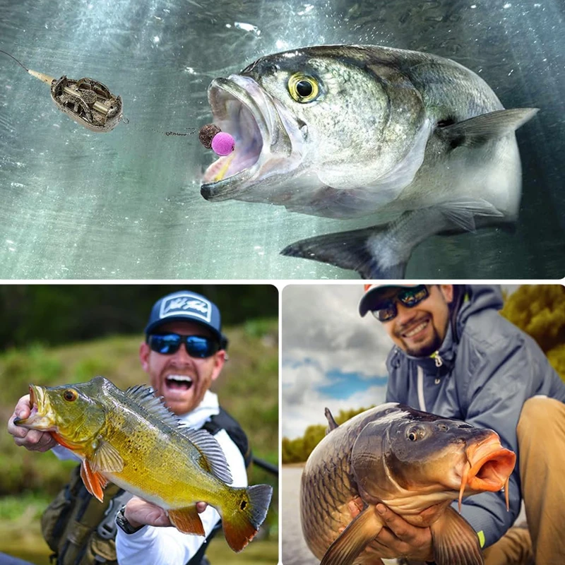 Carp Fishing Feeder Set YOTO Inline Fishing Bait with Quick-Release Mould for Carp Fishing Pellet Fishing Bait