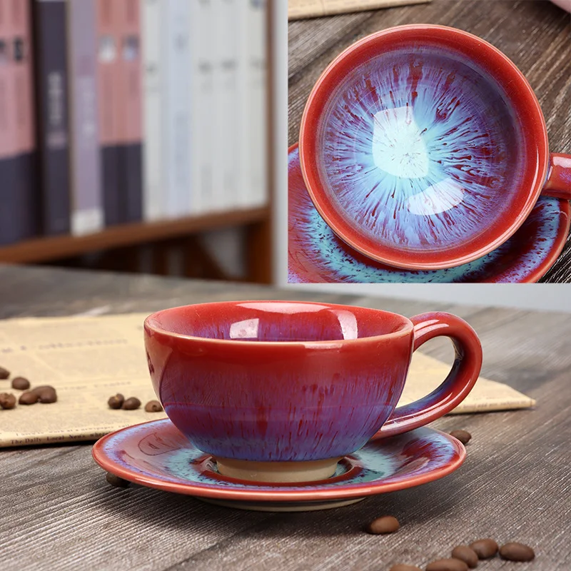 Egg - Set of 1 300ml Cafe Latte Cup and Saucer - Nature Inspired Colours