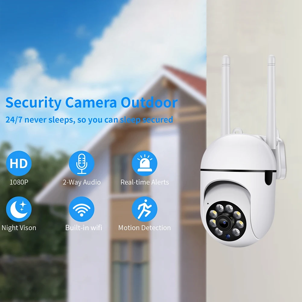 Caméra de surveillance extérieure IP WiFi HD 1080p, dispositif de sécurité  sans fil, avec vision nocturne et suivi automatique, 5G/2.4G, pour  touristes - AliExpress