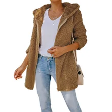 

Autumn Winter Faux Fur Coat Women 2021 Casual Warm Zipper Teddy Jacket Plush Overcoat Pocket Fluffy Thick Coat Female Outwear