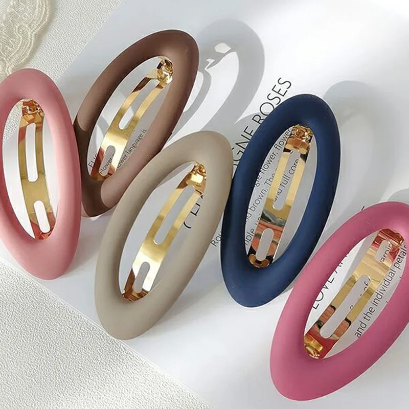 

Korean Style Fashion Matte Snap Hair Clips for Women Hairclips Ponytail Holder Hairgrips Girls Hair Accessories Trend Headwear