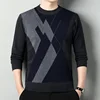 2024 Brand New Men's Sweater Round Neck Men Sweaters Knit Pullovers for Male Youth Slim Knitwear Man Sweater 48 Colors 3