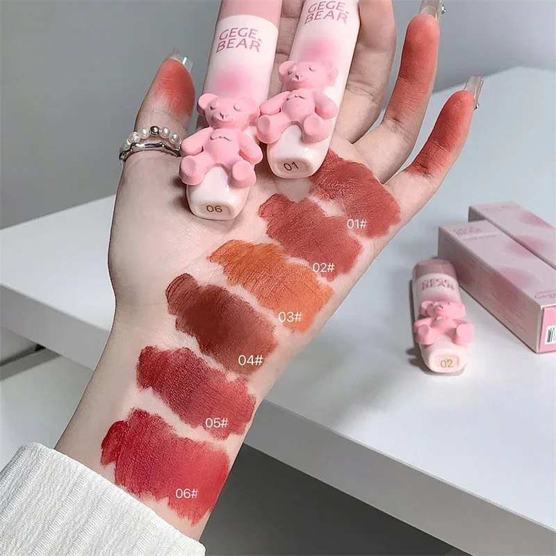 Bear lip gloss lip glaze liquid lipsticks waterproof non fading
