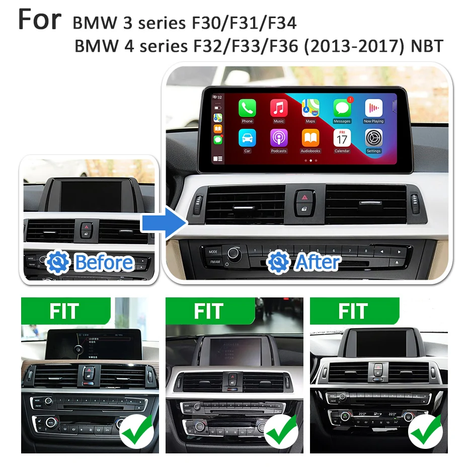 Radio de coche Android Auto 2 DIN con Carplay inalámbrico, pantalla Linux de 2400*900P, estéreo para BMW Serie 1 y 2 F20 F21 F23 Cabrio 2011-2016 NBT, Bluetooth, Autoradio, Airplay, Mirror Link, Autolink, reproductor multimedia, navegación GPS. 2