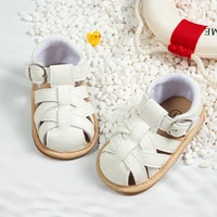 Summer Baby Sandals Boy Girl Shoes Flat Anti-slip Soft Rubber Sole Brown Baby Shoes 7 Colors First Walkers Outdoor Beach Sandals 2