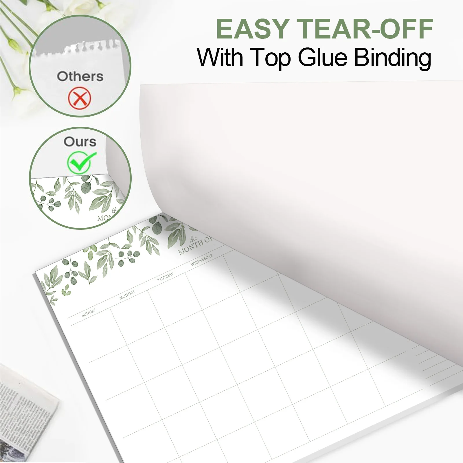 Undated notepad A4 monthly weekly daily planner notes school office household supplies 24 sheets