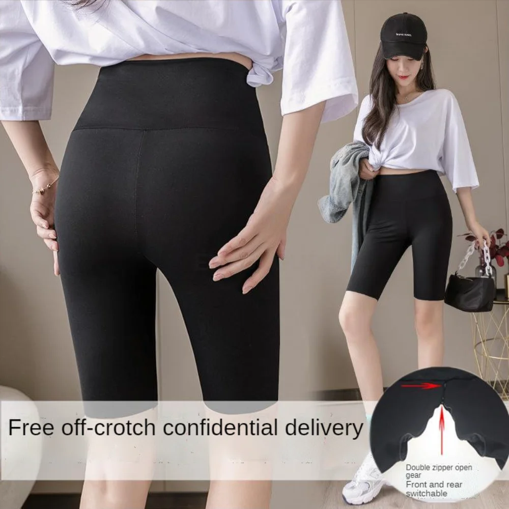 Fall/winter Women's Leggings Double-headed Invisible Zipper-free Outdoor Sex Yoga Pants Shaping Slim Pants Ankle-Length Pants
