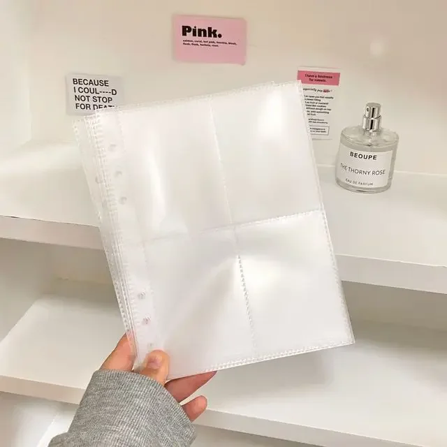 A5 Color Block Zipper Binder for Photocards and Postcards Organizer