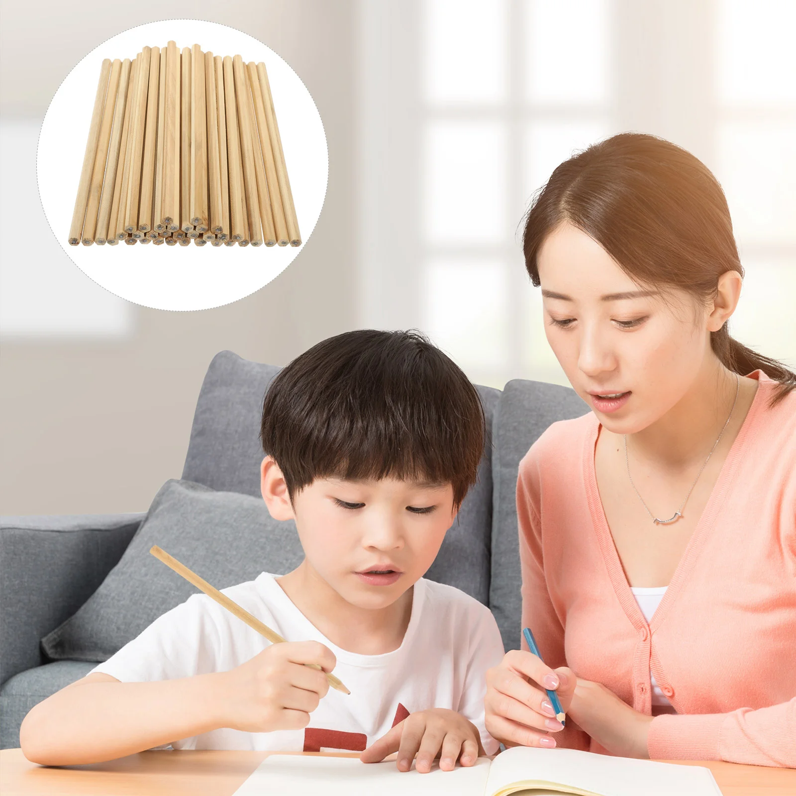 

Portable Pencils Round Rod Students Writing Wood Pocket Wooden Small Toddler