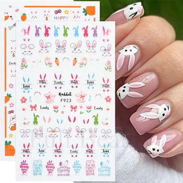 Adesivi Pasqua 500 Pezzi - Uova E Conigli, Decorazioni Festive, Multiuso