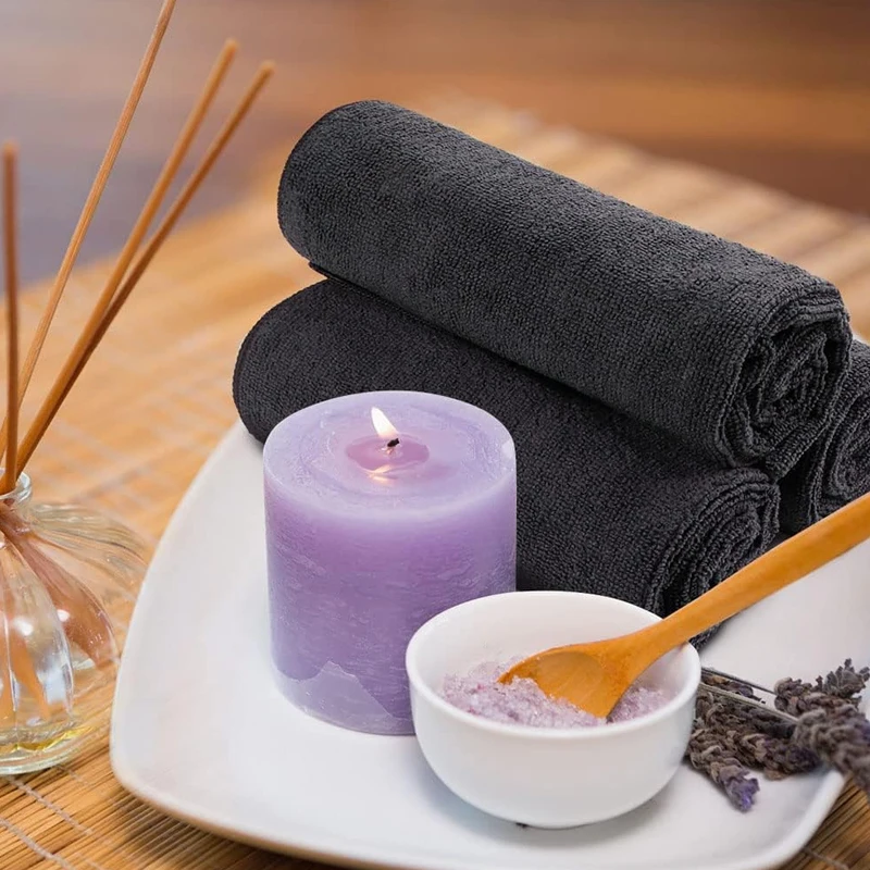 5/10Pcs Microfiber Salon Towels Bleach Proof Beauty Hair Salon Hairdresser Spa Bath Kitchen Car Wash