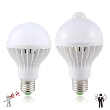 

ztgs 2pcs Led Bulb 3W 5W 7W 9W PIR Motion Sensor Lamp AC 220V Auto Smart Led PIR Infrared Body Sound Light E27 Motion Sensor