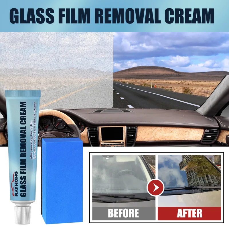 

Universal Car Glass Polishing Degreaser Cleaner Oil Film Clean Polish Paste for Bathroom Glass Polishing Degreaser Film Rem