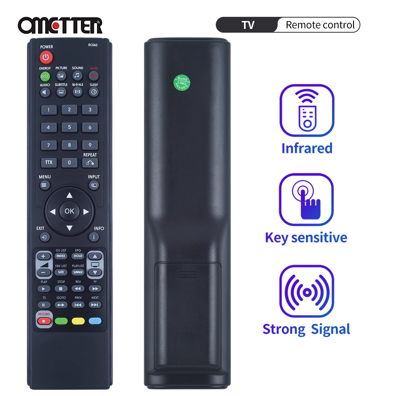 Controle Remoto para Blu: Sens Lcd Led tv Rc065 Controlador Novo