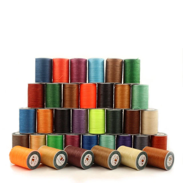 GALACES YL050 Luxury 8strandss 120m 0.5mm Round Twist Waxed Thread for  Leather Sewing leather stitching string