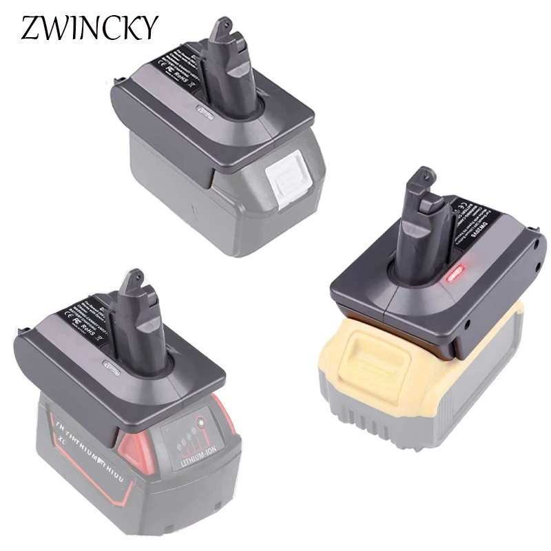 Adaptador de bateria para makita dewalt milwaukee bosch preto & decke