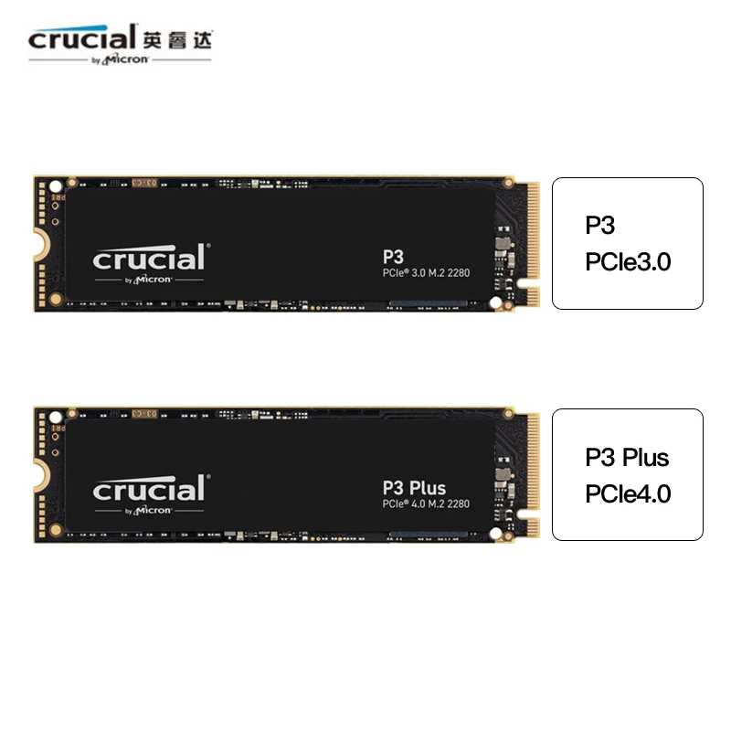  Crucial P3 Plus 4TB PCIe Gen4 3D NAND NVMe M.2 SSD, up