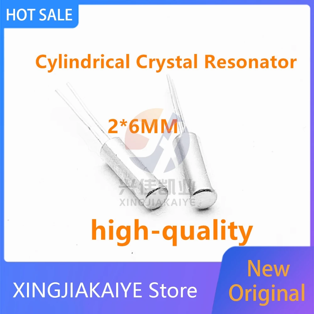 Cylindrical 2*6mm 75K 75KHZ 75.000KHZ Cylindrical resonator Quartz Crystal 206 Passive Crystal Resonator 75KHz 30PCS