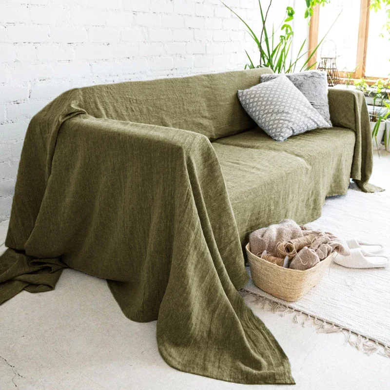 100% Linen Sofa Cover ,Premium Quality Sofa Slipcover, Soft Couch Chair Cover for Living Room Bedroom LOVESEAT Home Textile 3