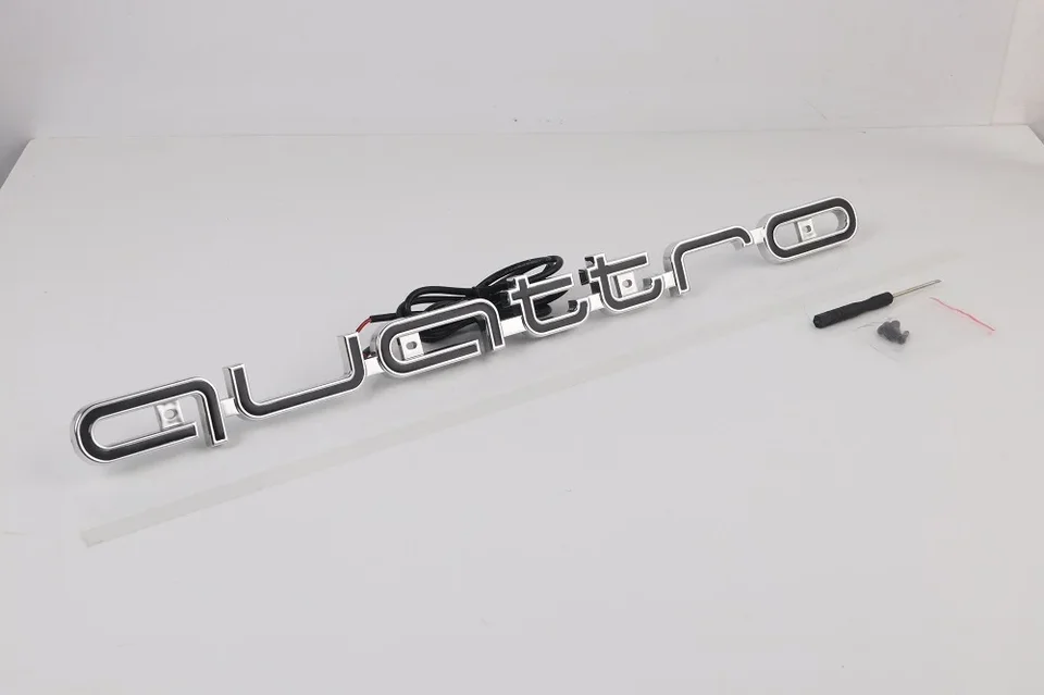 アウディ フロント エンブレム LED A3 A4 B6B8B7B5A6C5C6Q3Q5Q7 TT A1A5 A7 A8 S3S4S5S6S8 A4L A6L クワトロ RS Sライン ホワイト 白 RS