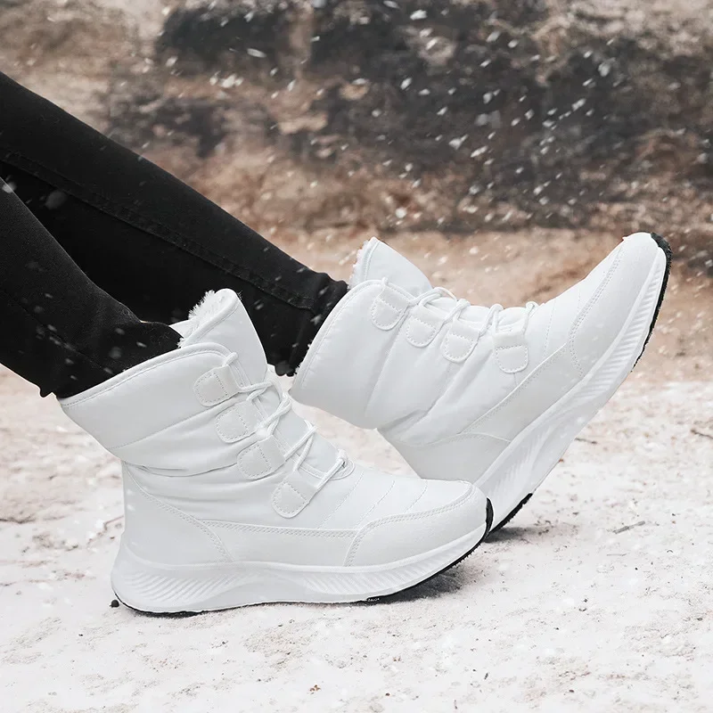 

Women Winter New Plush Thickening Warm Snow Boots Women's Outdoor Waterproof Anti Slip Casual Cotton Boots Warm Snow Ankle Boots