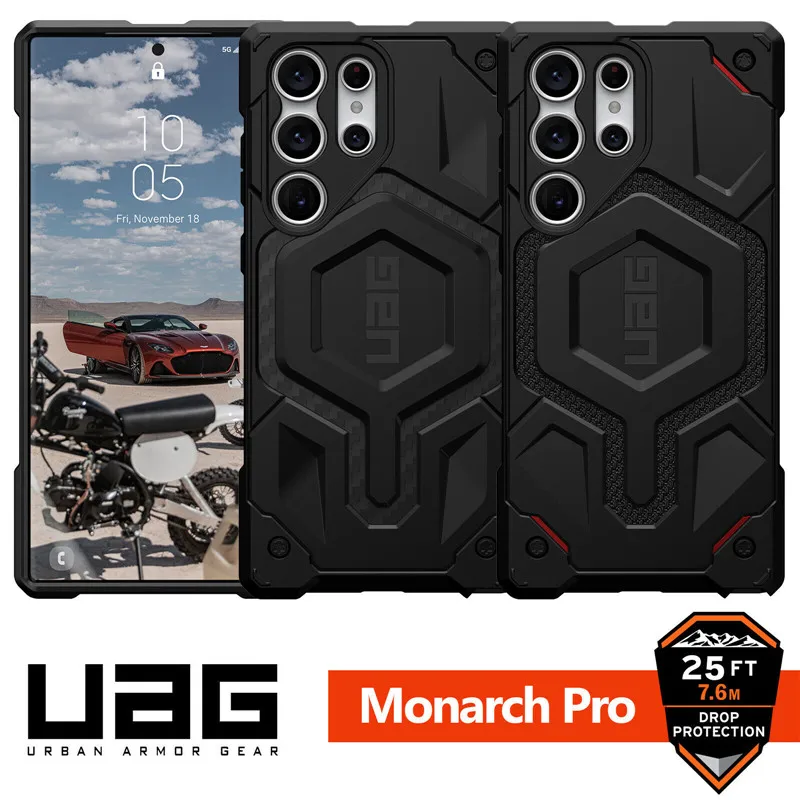 Urban Armor Gear UAG Monarch Pro Kohle faser Kevlar Gehäuse Magnet abdeckung für Samsung Galaxy S23 Ultra S23 plus S23 Coque Funda