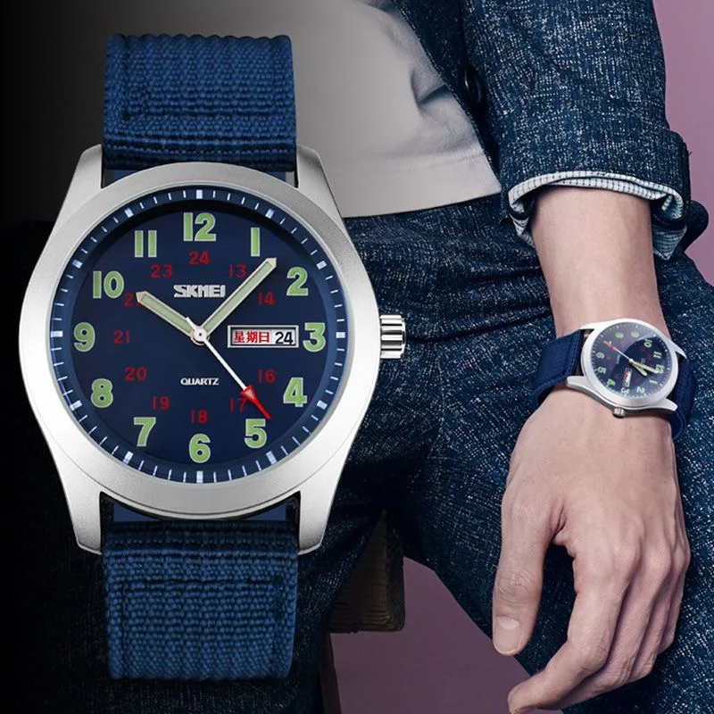 Sports Watch for Men High Quality Boys Student Quartz Wristwatch Luminous Clock Male Business Man Calendar Dial Display Watches