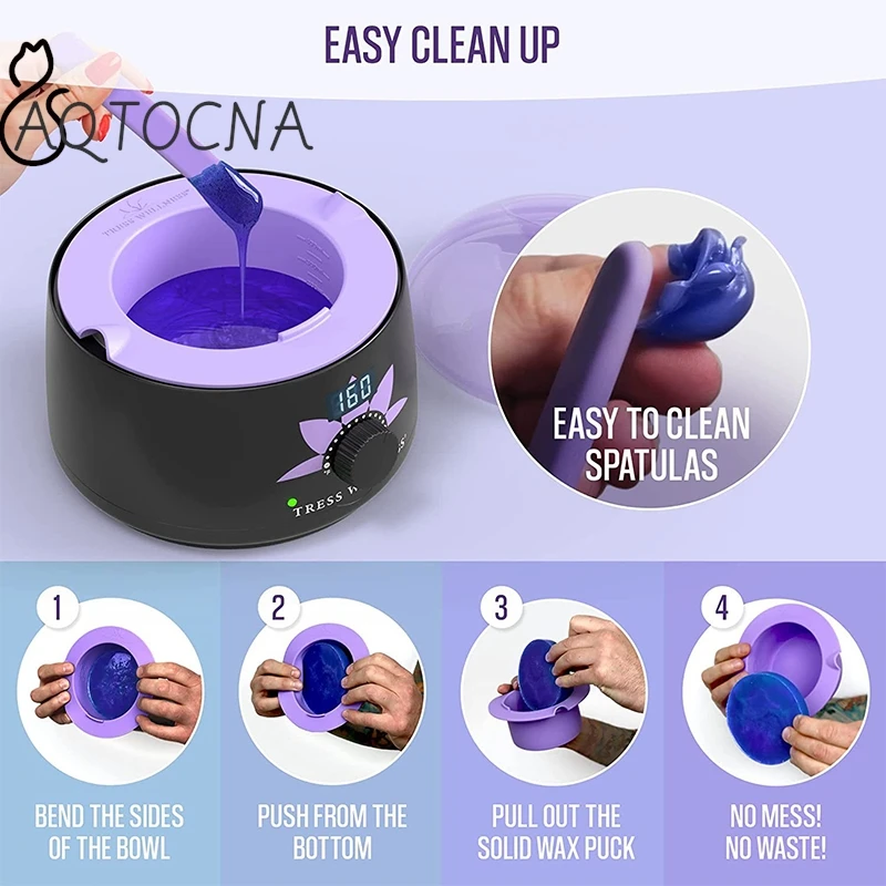 Wax Warmer Thickening Heat-resistant Silicone Bowls Hair Removal Wax Replacement Pot Bowls Hair Removal Reusable Waxing Pot Bowl hair removal wax heater