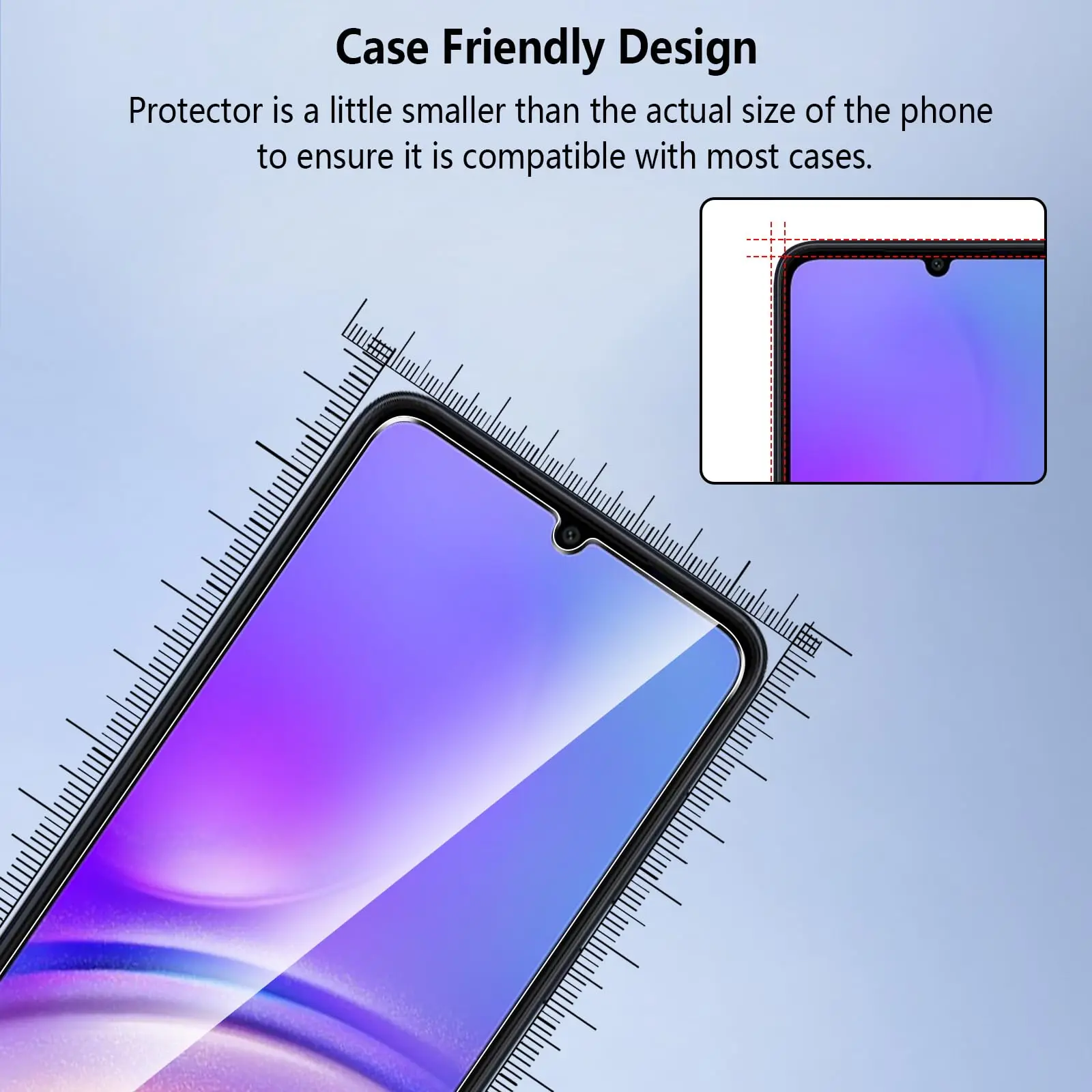 Screen Protector For Galaxy A05 A05s Samsung, Tempered Glass HD 9H Anti Scratch Case Friendly Free Shipping