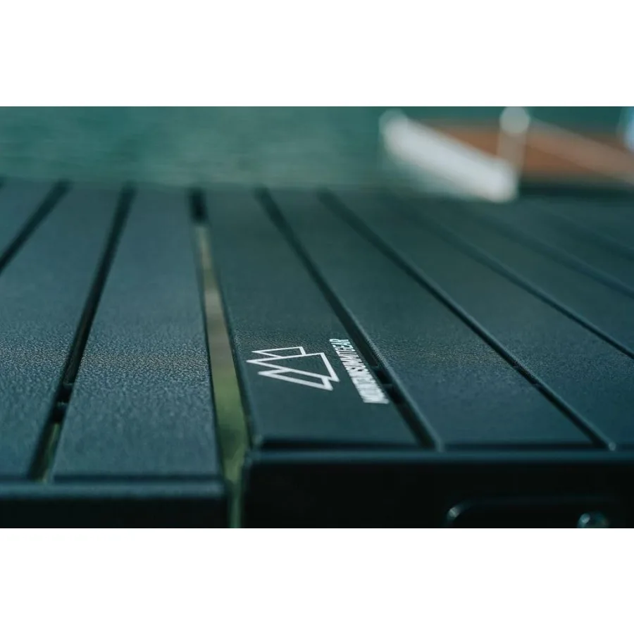 HeavyDuty RollTop Table for Camping Large Portable AluminumTop Folding Table with Steel Frame by Caddis Sports