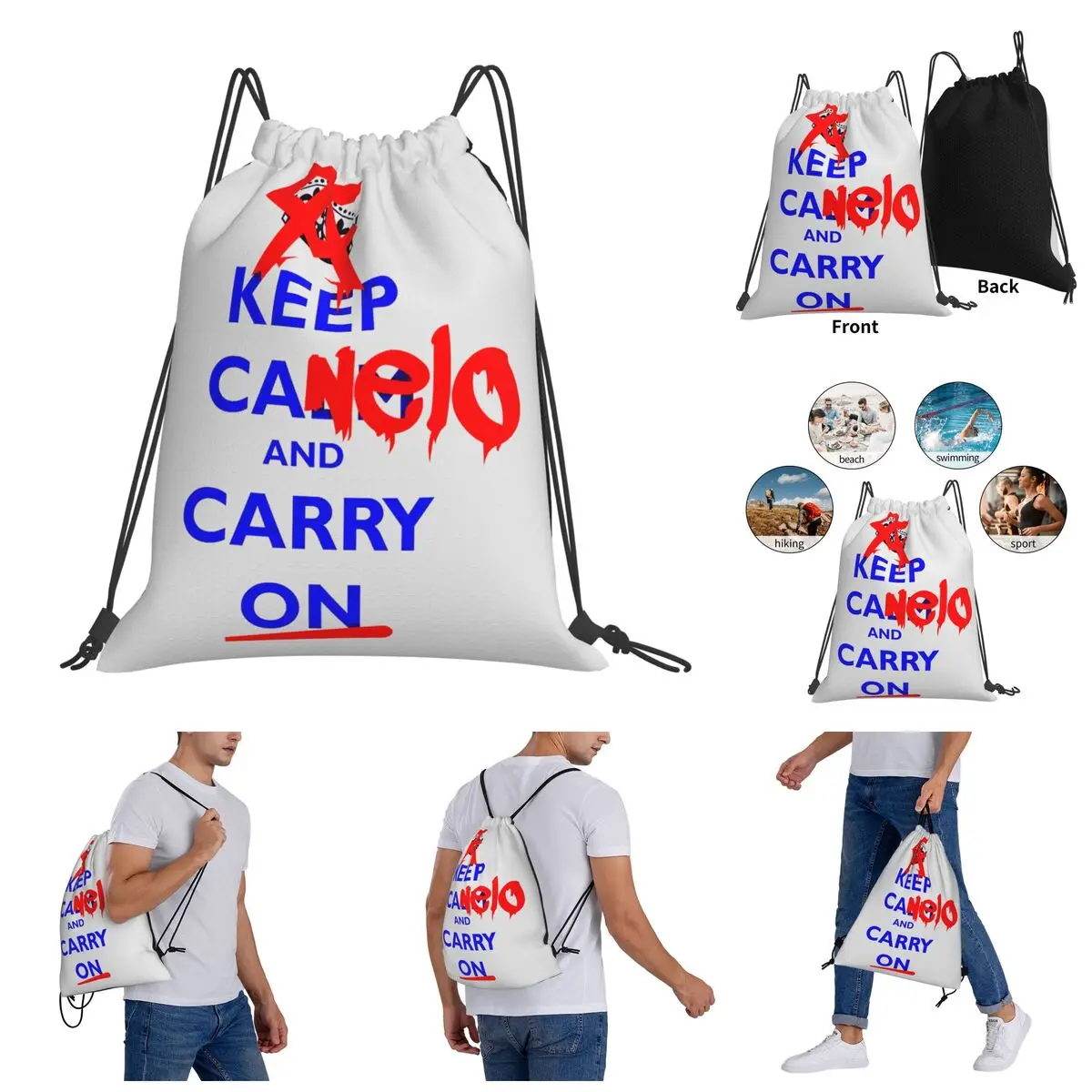 

Keep Caneloer And Carry On Drawstring Bags Gym Bag Vintage Backpack Humor Graphic Knapsack
