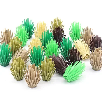 10Pcs/set Mini Bush Tree Plant Bushes Grass Shrub DIY City Building Blocks Military Weapon MOC Accessory DIY Arms Toys for Boys 1