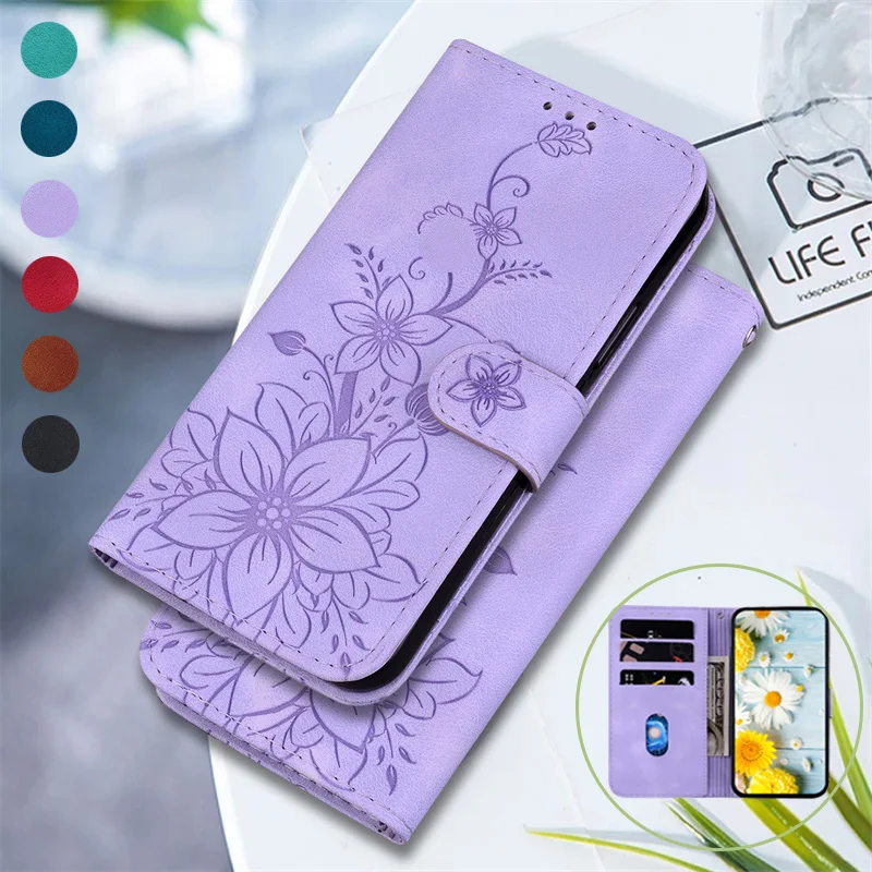 Custodia In Pelle Per Tecno Camon 20 Pro 5G Ck8N Cover Per Tecno Camon 19 17 Pro Neo 1718 P 18I Premier Phone Capa Flower Wallet Case