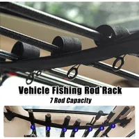 Vehicle Fishing Rod Holder Fishing Carrier for Car Fishing Rod Rack 7 Rod Capacity Heavy Duty for SUV/Wagons/Van/Truck 4