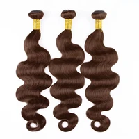 # 4 Bundles de Cheveux Humains Ondulés Brun Foncé 1/3 Pièces, Extensions de Cheveux Remy Brésiliens à Double Trame de 18 à 30 Pouces pour Femmes 2