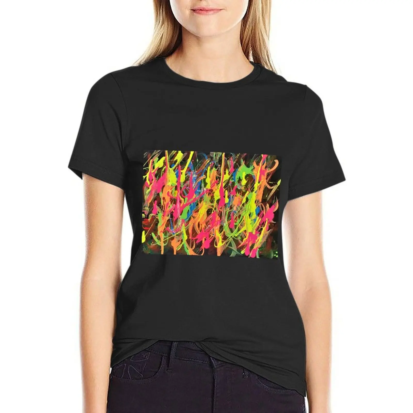 LSD DREAMS T-Shirt animal print shirt for girls Female clothing korean fashion plus size tops t-shirt dress for Women long