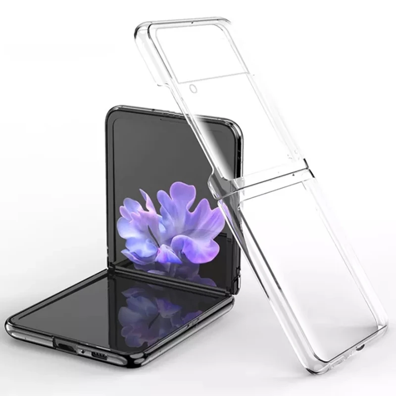 Case For Galaxy Z Flip 3 Flip 4 5G Transparent Hard PC Anti-knock Back Cover For Samsung Galaxy Z Flip3 Flip4 Case Bumper Shell case for samsung z flip 3