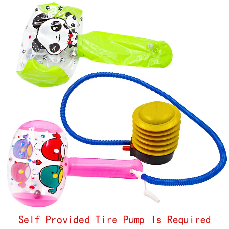Inflatable Hammer Toys 1Pc Cute Cartoon Air With Bell Random Color Kids Children Noise Maker