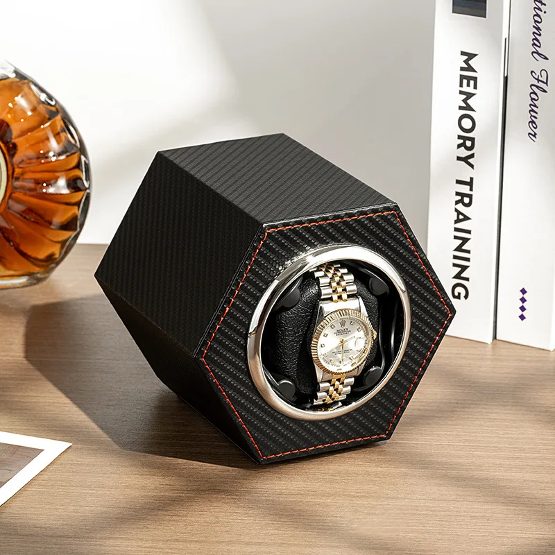 Watch Winder Box Automatic PU Leather Global Universal Power Cord Mechanical Watch Box Automatic Winding watch winder