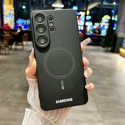 Liquid Silicone Magnetic Case for Wireless Charging - Matte Soft Cover (Black)