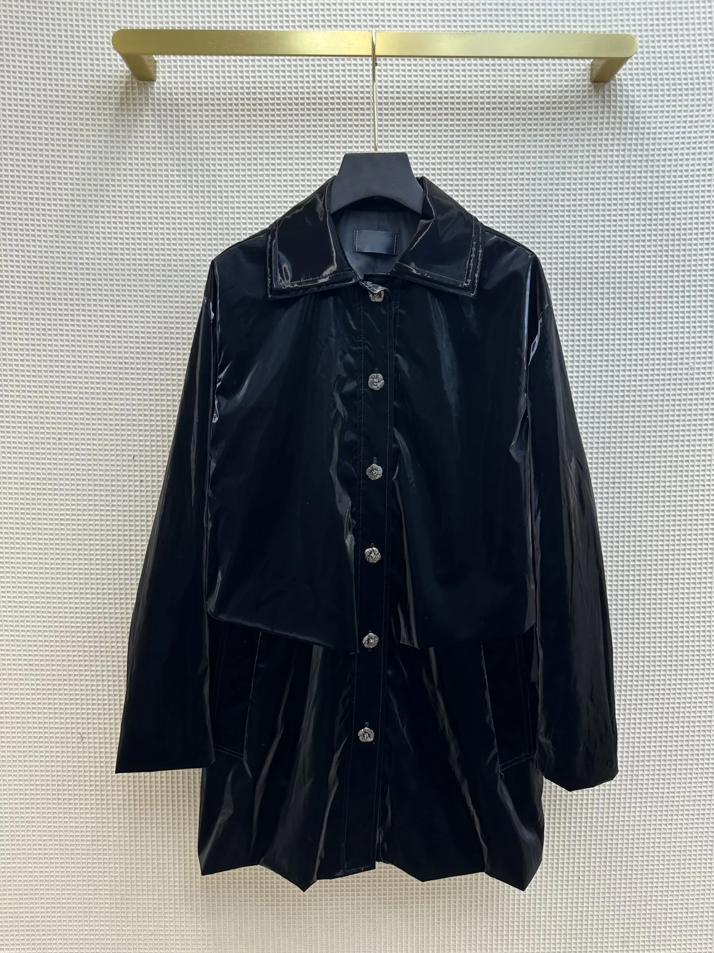 

2023 Women's Clothing Elegant lapel shirt style windbreaker Autumn Winter New